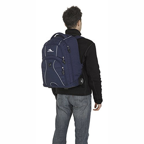 Wheeled Laptop Backpack, Navy, 20.5 x 13.5 x 8-Inch E925452
