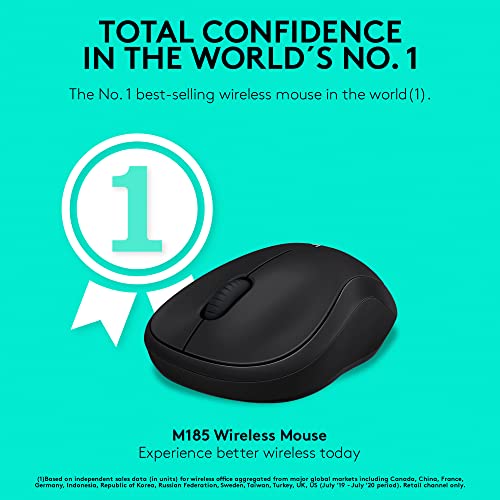 Wireless Mouse, 2.4GHz with USB Receiver, 12-Month Battery Life O87248