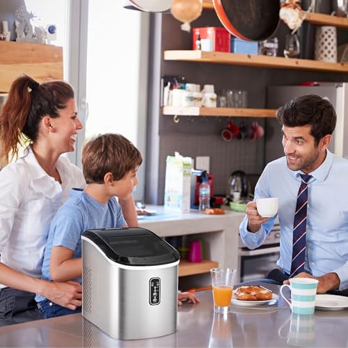 Nugget Ice Maker Countertop, 34lbs Per Day, Auto-Cleaning, Portable with Basket and Scoop Z503075