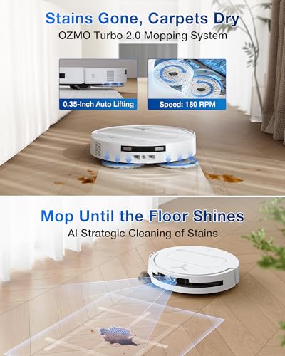 Robot Vacuum and Mop, 18500Pa Suction, Auto-Lift, Self-Emptying X838