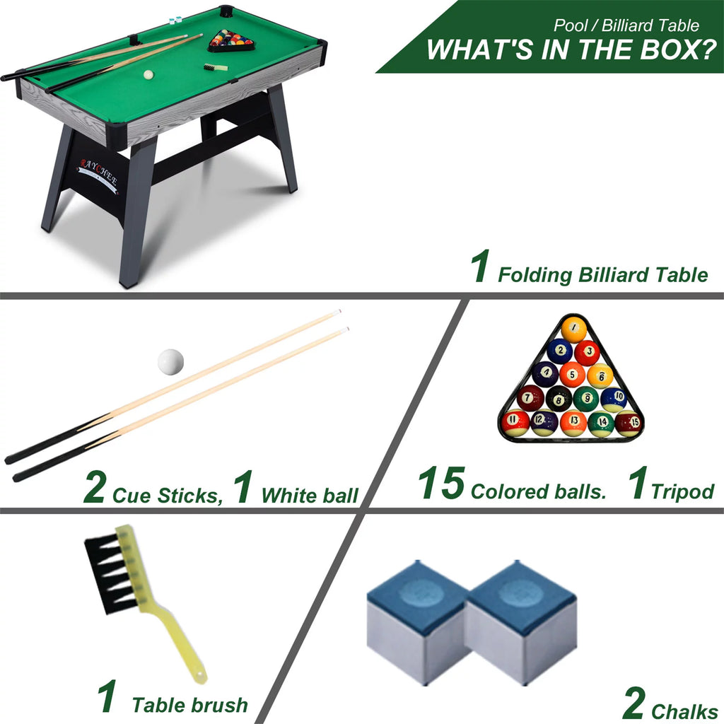 Portable Billiard Table for Kids and Adults with 2 Cue Sticks K911