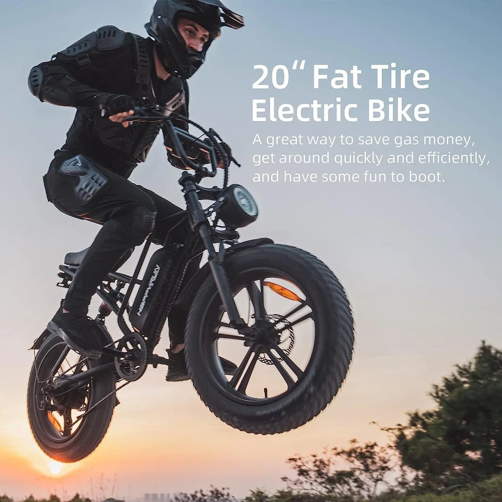 Electric Bike for Adults 20" Fat Tire 1500W Motor 48V 18AH Removable Battery O58263