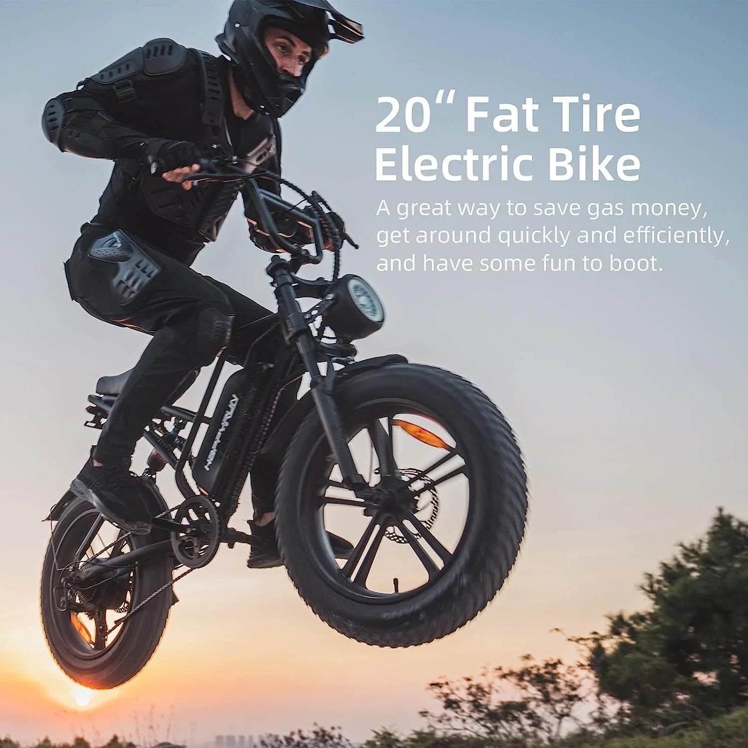 Electric Bike for Adults 20" Fat Tire 1500W Motor 48V 18AH Removable Battery O58263