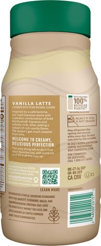 Vanilla Latte Coffee, 40 oz Bottle J704