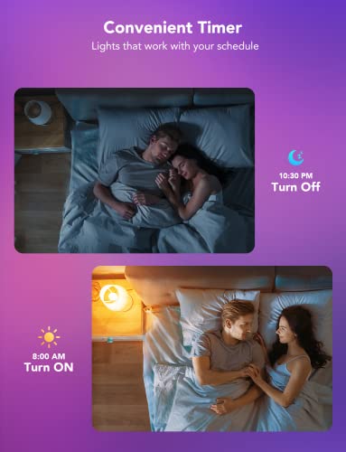 Smart Light Bulbs, WiFi & Bluetooth Color Changing, Music Sync, 2 Pack Y12792