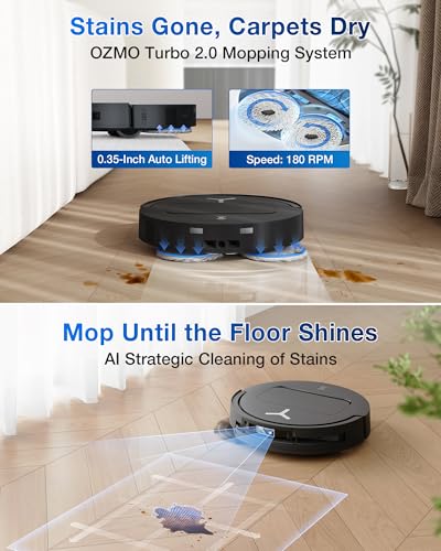 Robot Vacuum and Mop, 18500Pa Suction, Auto-Lift, Self-Emptying X838
