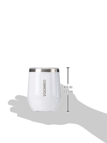 Insulated Stemless Wine Glass Tumbler, 12 oz, Stainless Steel, Powder Blue T624
