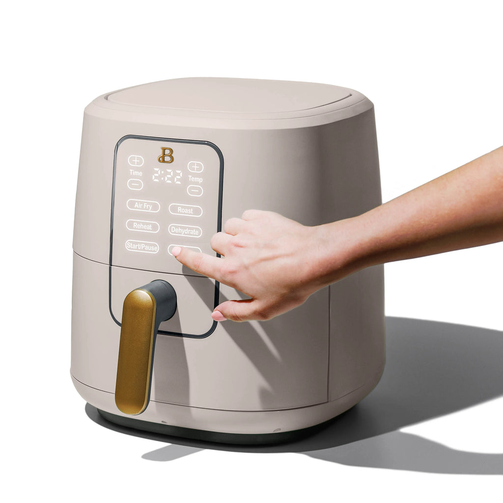 6 Qt Air Fryer with Touch Display, Porcini Taupe T436
