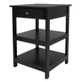 Winsome Wood Delta Home Office Printer Stand, Black Finish