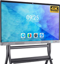 HKMLC Smart Board, 55 Inch All-in-One Interactive Whiteboard with 4K UHD Touch Screen Flat Panel, Digital Electronic Whiteboard for Classroom and Business(Whiteboard+Stand)