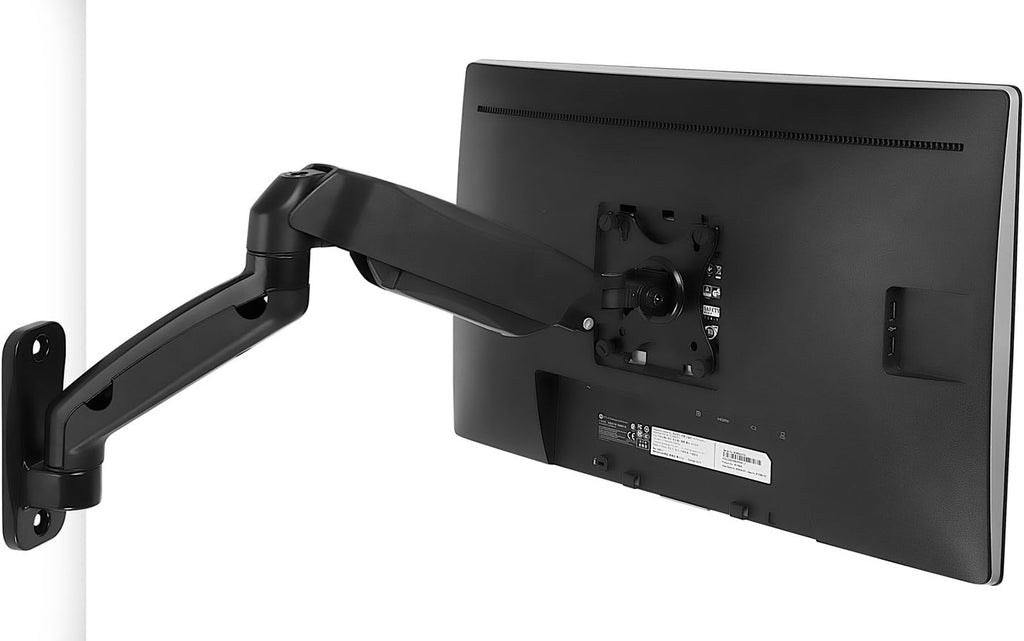 Monitor Wall Mount Arm, Full Motion Gas Spring, Fits 13-32 Inch Screens, VESA 75/100 D696208
