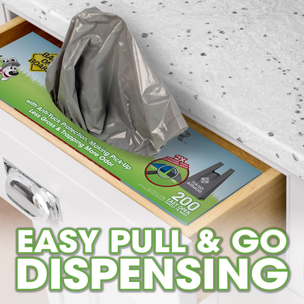 Dog Poop Bags, Extra Thick with Easy Tie Handles, 200 Count O830366