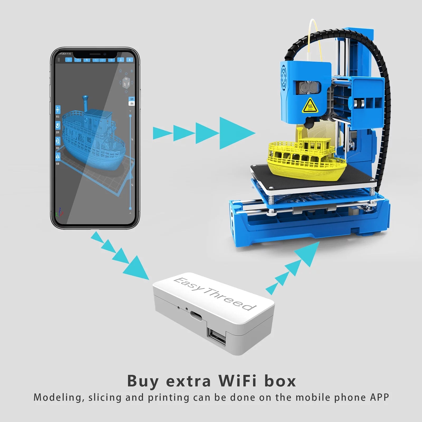 Mini 3D Printer for Kids and Beginners, 100x100x100mm K883294