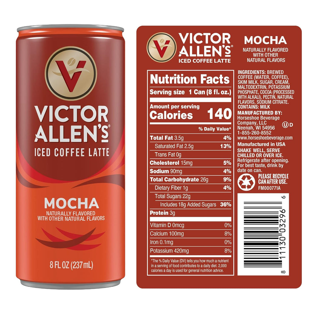 Iced Mocha Latte Canned Coffee, 8oz (12 Pack) S277410