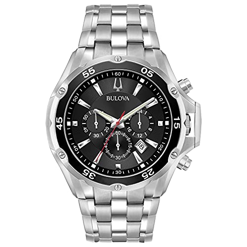 Bulova Men's Classic Sport Stainless Steel 6-Hand Chronograph Quartz Watch