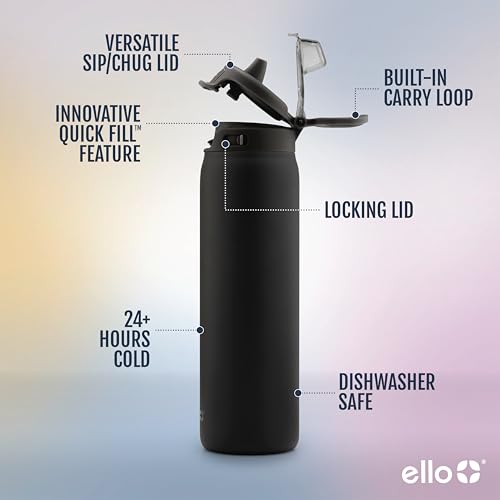 Stainless Steel Water Bottle with Leak Proof Lid, 22oz J59428
