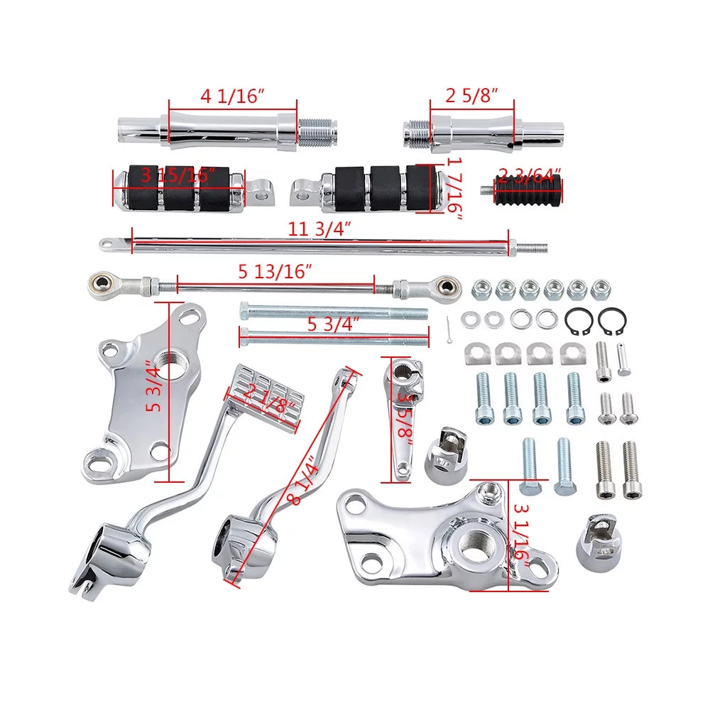 Chrome Billet Forward Controls Kit for Harley Sportster XL 883 1200 1991-2003 I939712