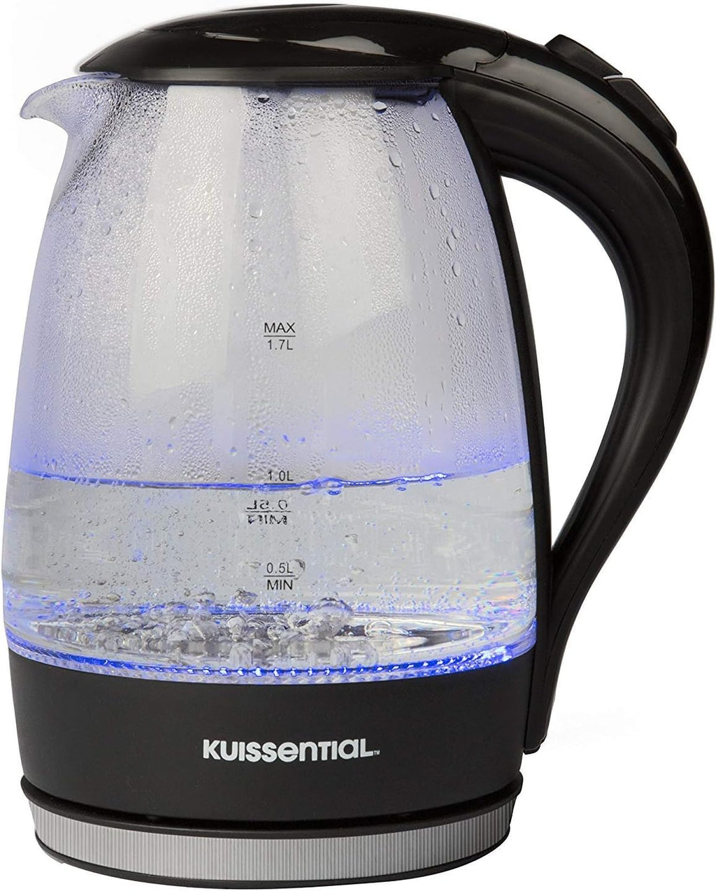 Electric Water Kettle 1.7L, Auto Shut-Off, Cordless, Black D674