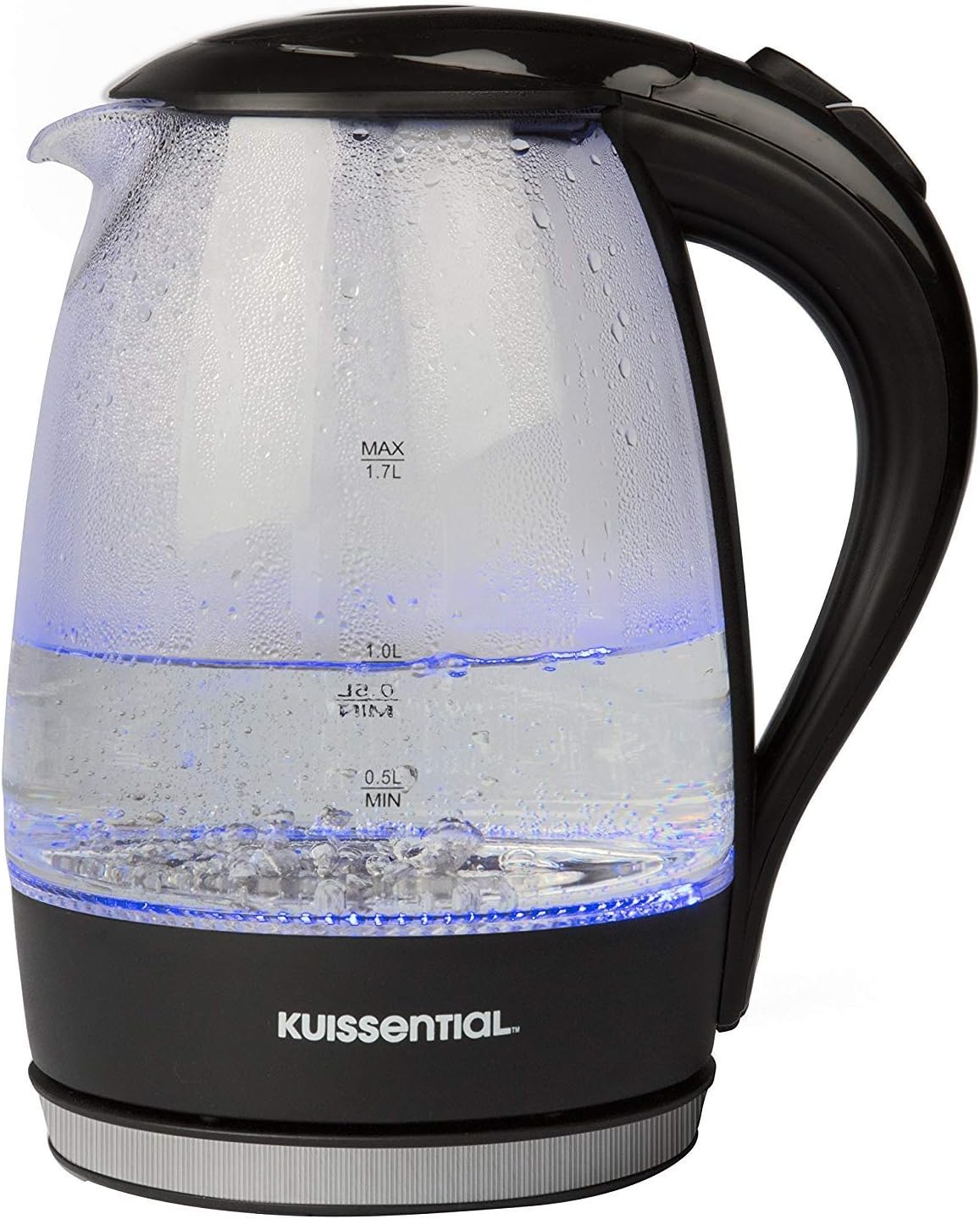 Electric Water Kettle 1.7L, Auto Shut-Off, Cordless, Black D674