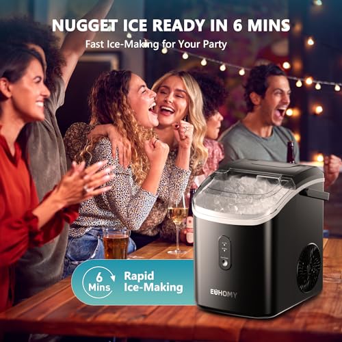 Nugget Ice Maker Countertop, 34lbs Per Day, Auto-Cleaning, Portable with Basket and Scoop Z503075