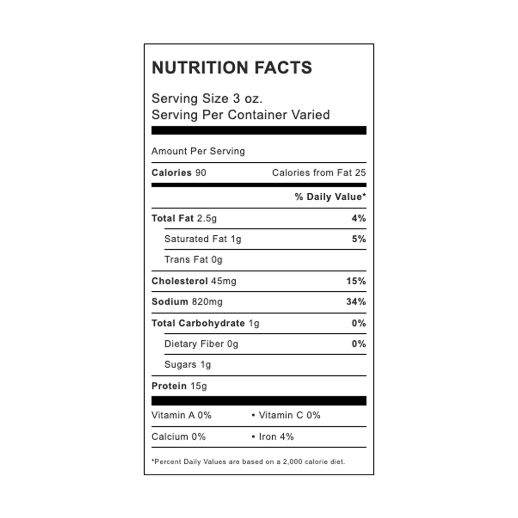 Smoked Ham, Gluten-Free, 3 oz Serving X556031