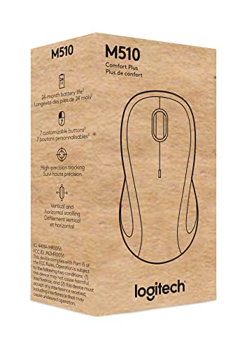 Wireless Mouse for Laptop and PC with USB Receiver, Programmable Buttons U78096