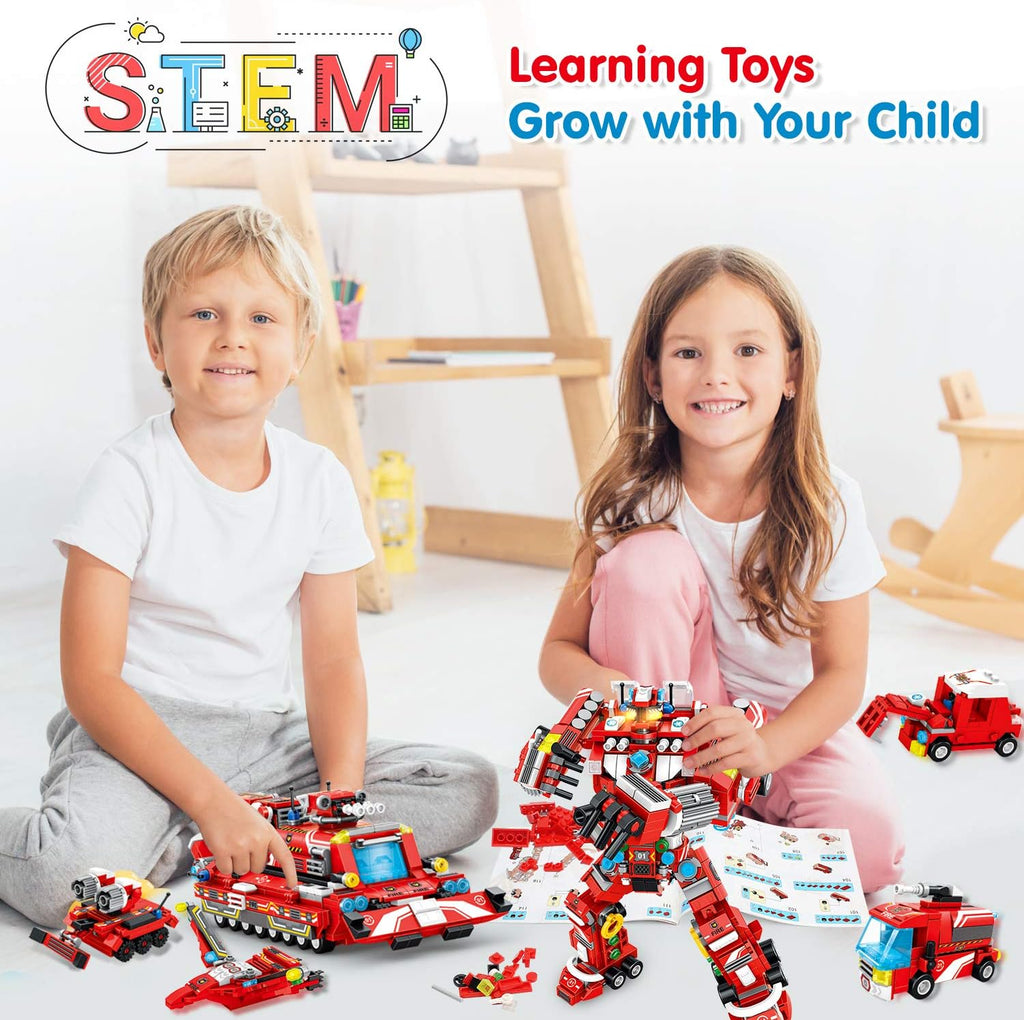 Building Toys for Boys Age 6-10+, 836 PCS Construction Truck Blocks STEM Educational Kit V934