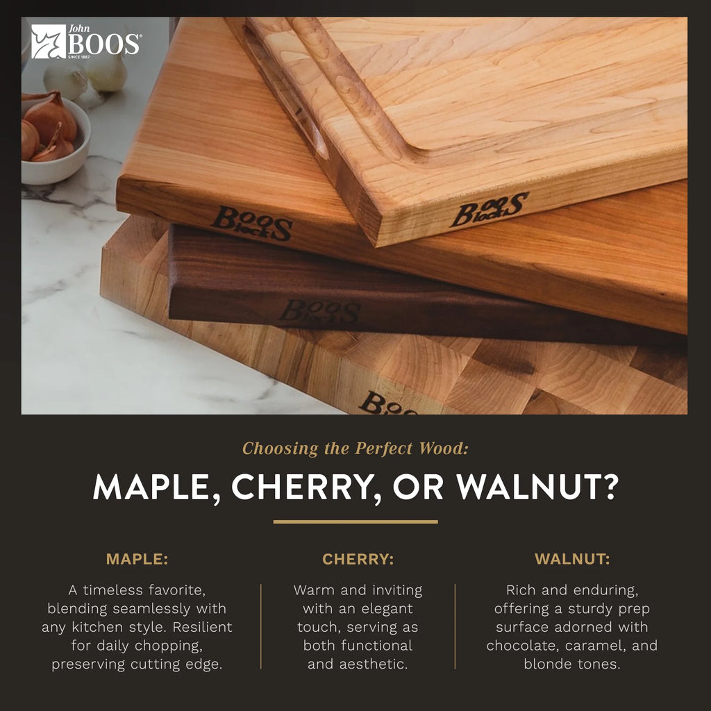 Walnut Wood Edge Grain Reversible Cutting Board, 20" x 15" x 1.5" C158167