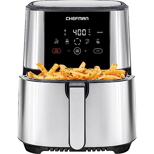 XL 8-Qt Touch Digital Air Fryer, Nonstick Dishwasher-Safe, Stainless Steel I664659