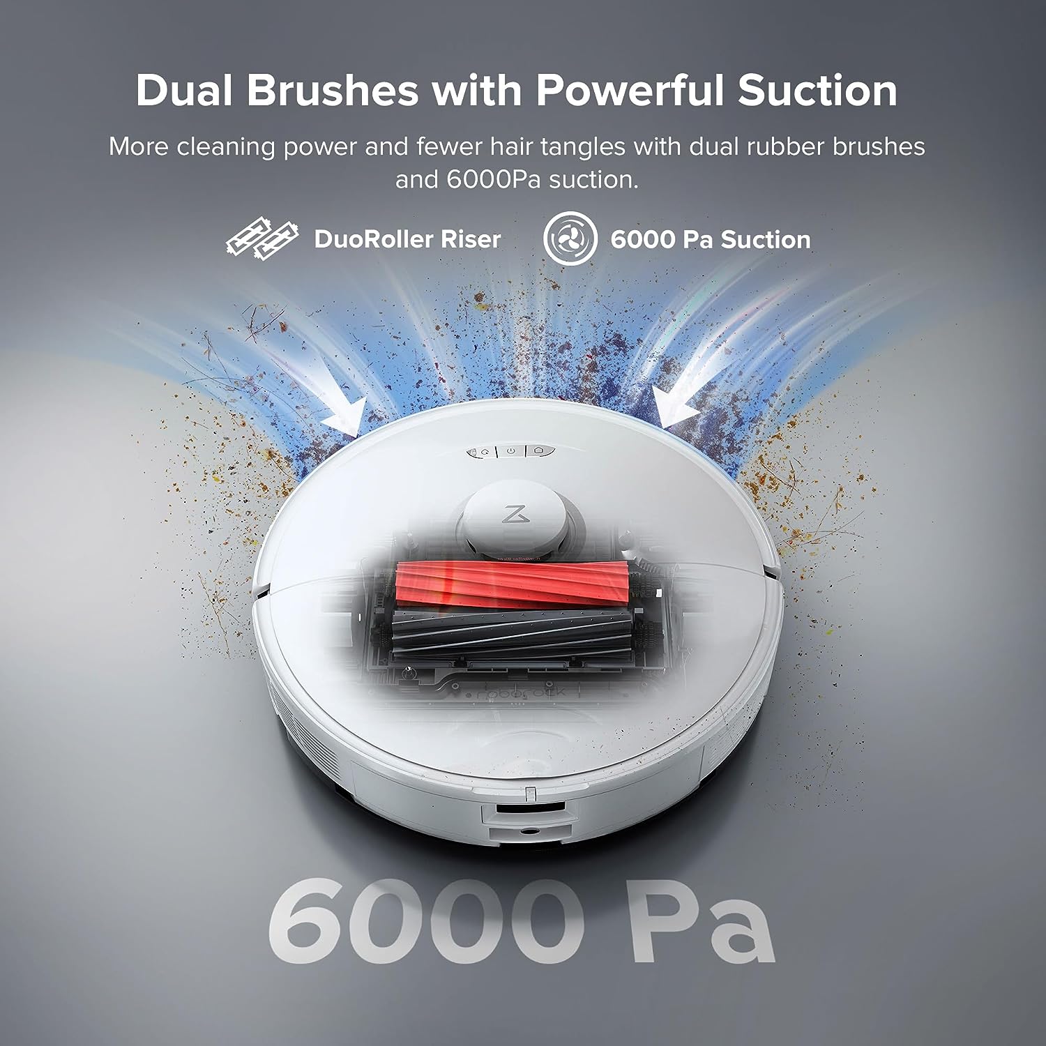 Robot Vacuum and Mop, Auto-Drying, Self-Washing, 6000Pa Suction T734