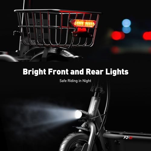 Electric Scooter with Seat, Long Range, Adjustable Handlebar, Dual Suspension J439