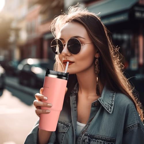 Reusable Clear Plastic Straws with Cleaning Brush O899