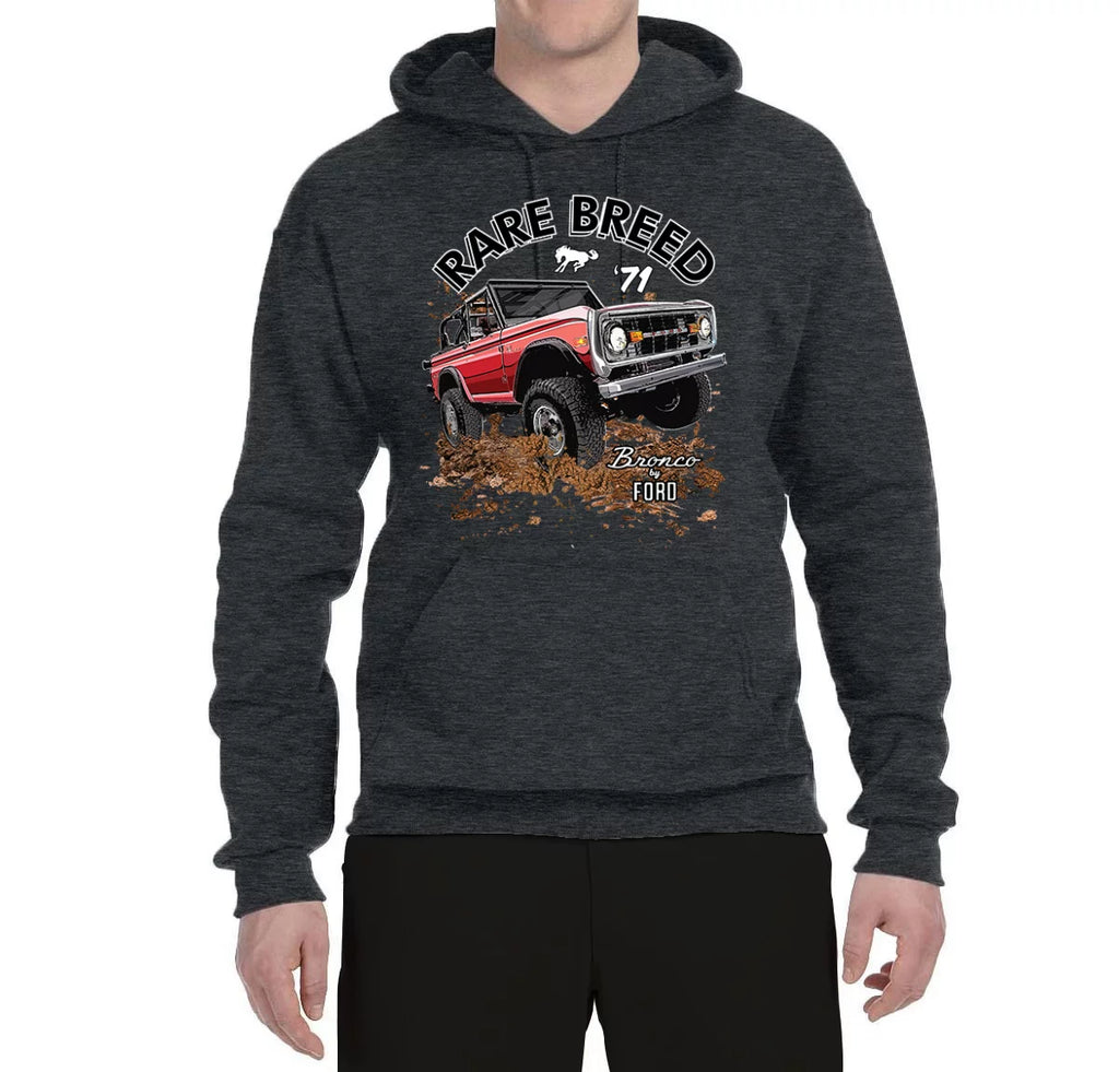 Mens Cars and Trucks Hooded Sweatshirt Graphic Hoodie, Heather Black, Medium P981