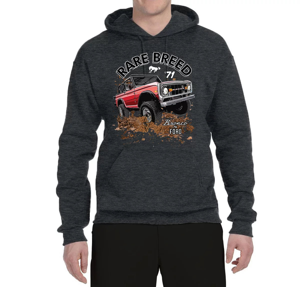 Mens Cars and Trucks Hooded Sweatshirt Graphic Hoodie, Heather Black, Medium P981