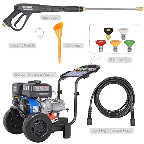 Gas Pressure Washer, 3500 PSI, 2.5 GPM, Heavy Duty with Spray Gun and Wand Q79365