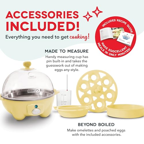 Rapid Egg Cooker for 6 Eggs, Hard Boiled, Poached, Scrambled, or Omelets, Auto Shut Off - Black O7665