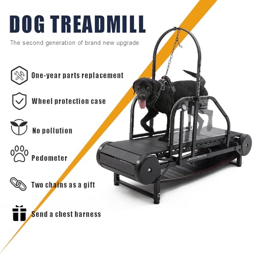 Dog Treadmill with Step Counter, Adjustable Incline & Brake, Indoor and Outdoor, Supports Up to 300 lbs N8859