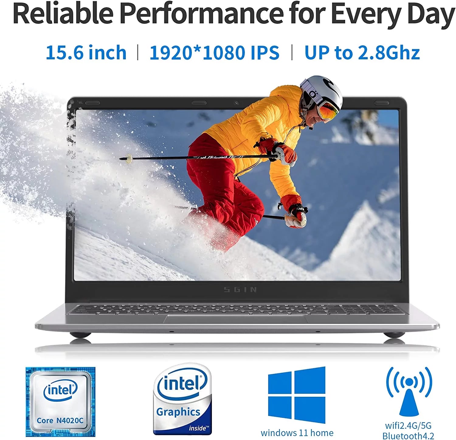 15.6 inch Laptop 4GB RAM 128GB SSD Windows 11 O7848