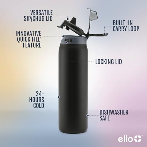 Stainless Steel Water Bottle with Leak Proof Lid, 22oz J59428
