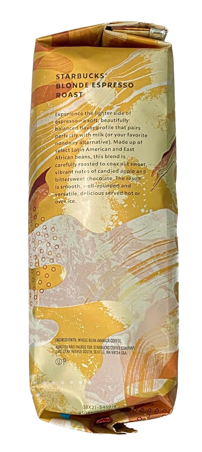 Blonde Espresso Roast Whole Bean Coffee, Light Roast, 1 lb G71857
