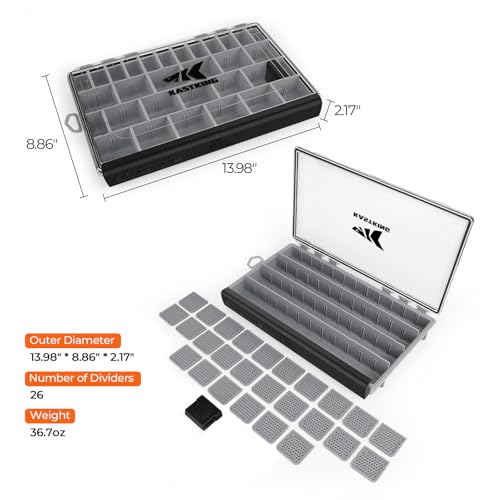 Waterproof Tackle Box with Removable Dividers, 3600 and 3700 Trays F840225