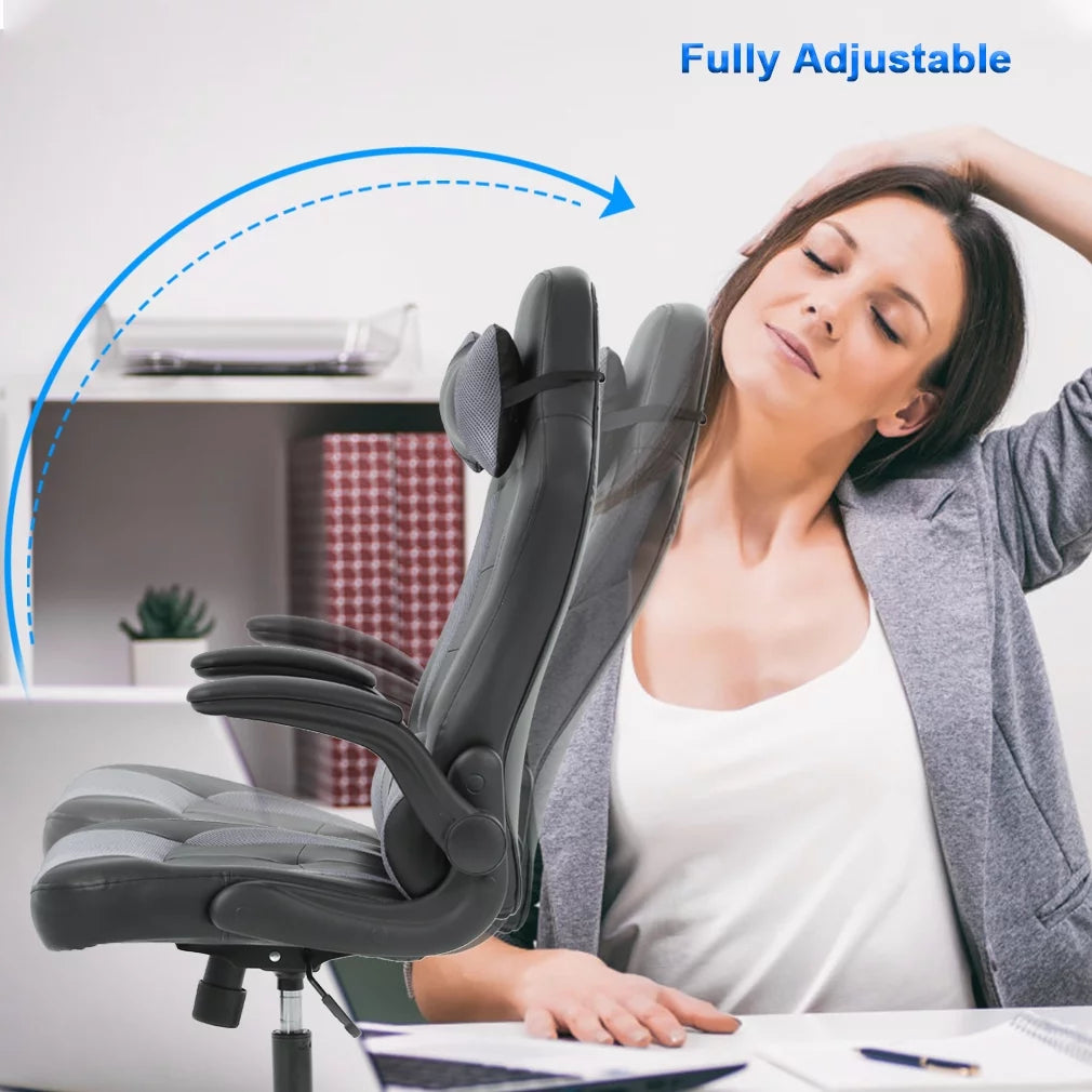Adjustable Ergonomic Swivel Gaming Chair, Grey V824
