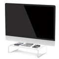 Acrylic Computer Monitor Stands Laptop Riser Extra Storage, Clear Shelf
