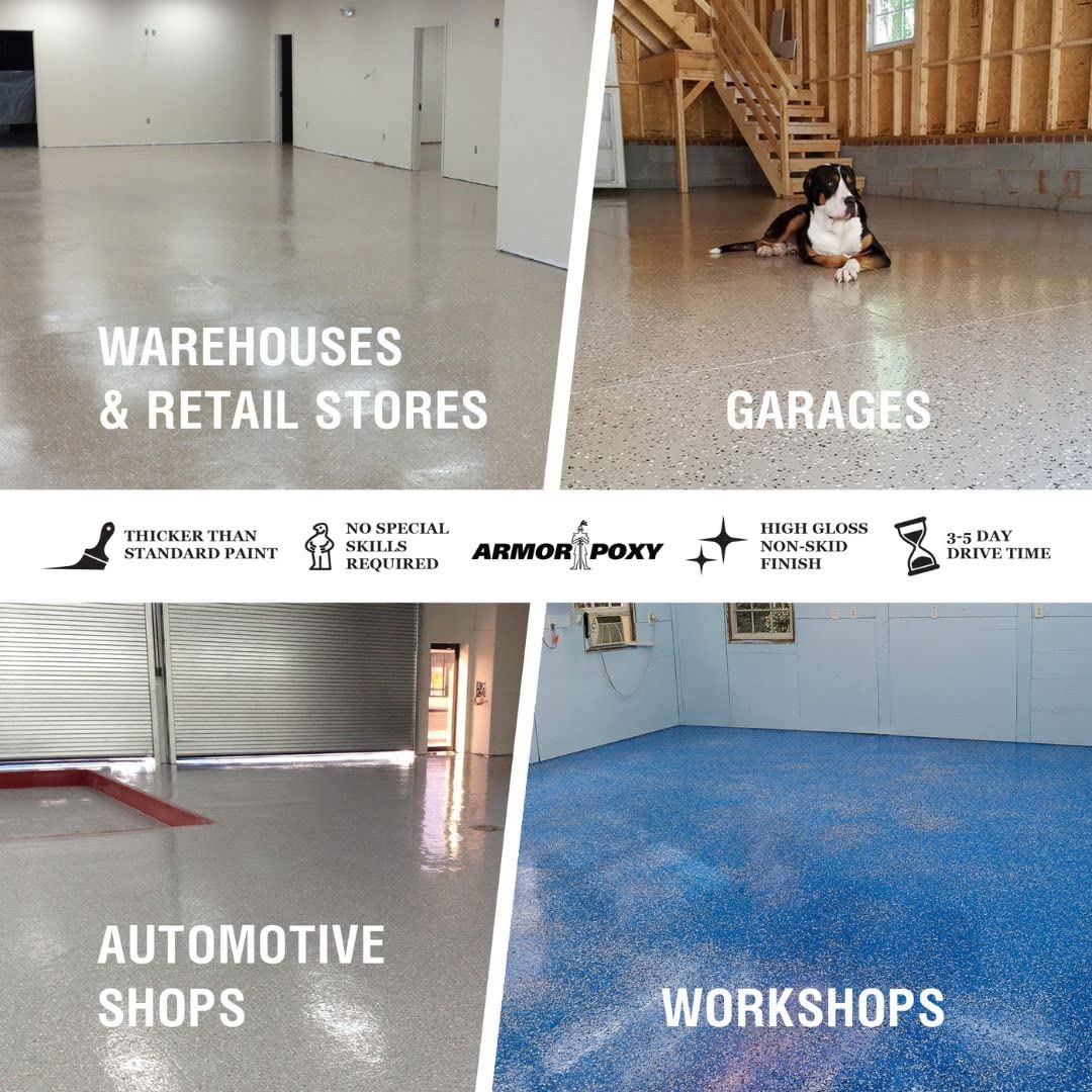 Garage Floor Epoxy Kit, 28-Pc, 900 Sq Ft, Light Gray Y403341