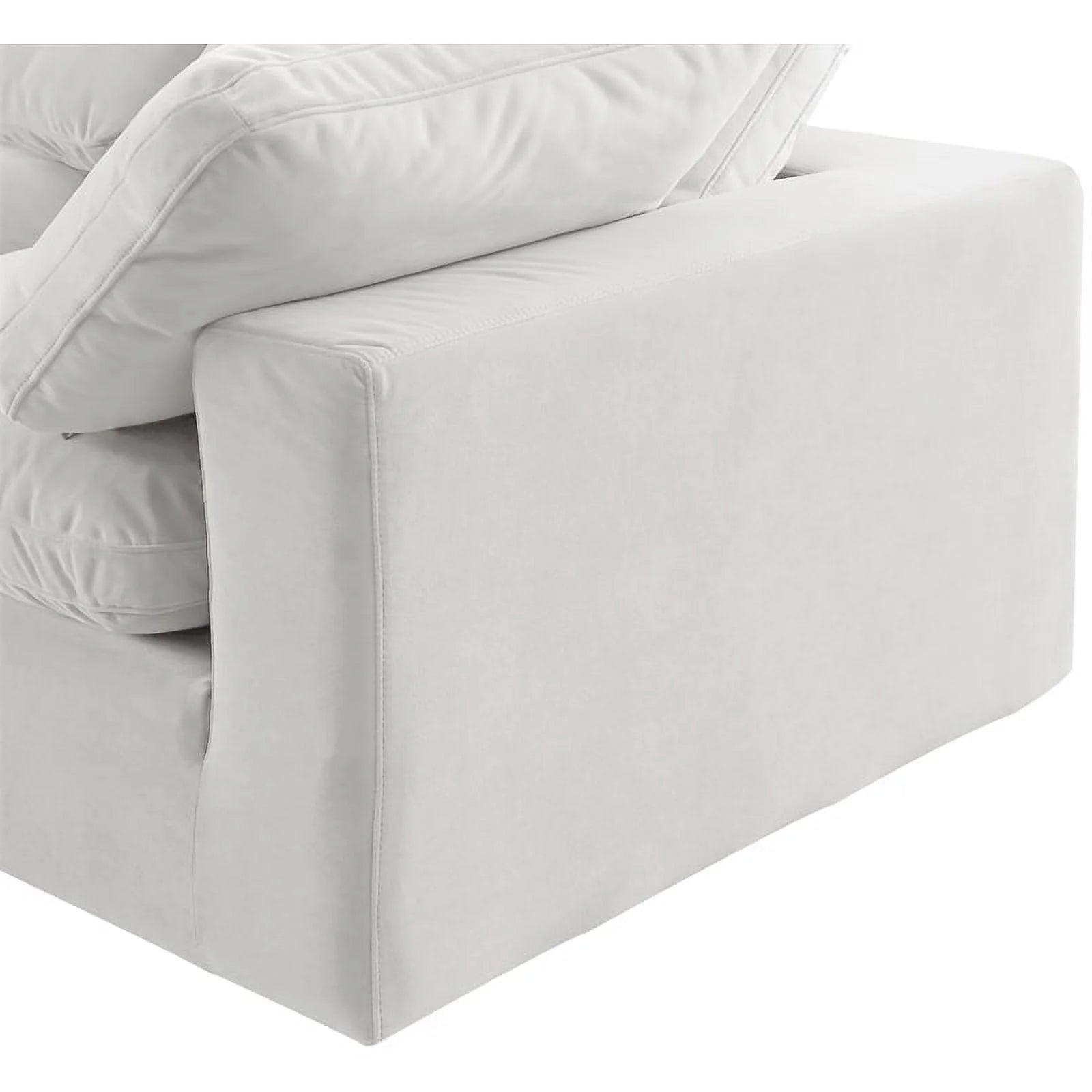 Cream Velvet Modular Sectional C1935