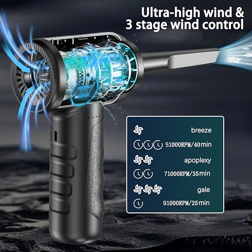 Cordless Air Duster for Cleaning Keyboard PC X6990