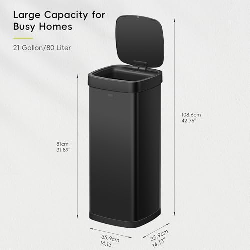 Touchless Motion Sensor Trash Can, 13.2 Gallon, Brushed Stainless Steel K748461