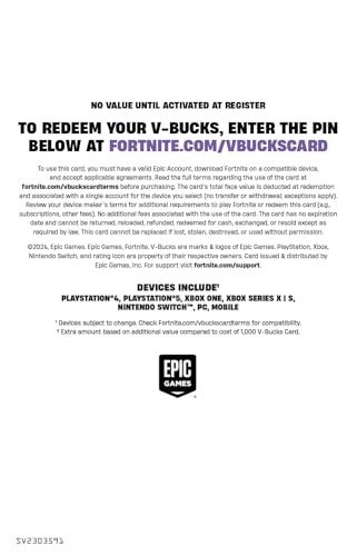 1000 V-Bucks Digital Code Q6296