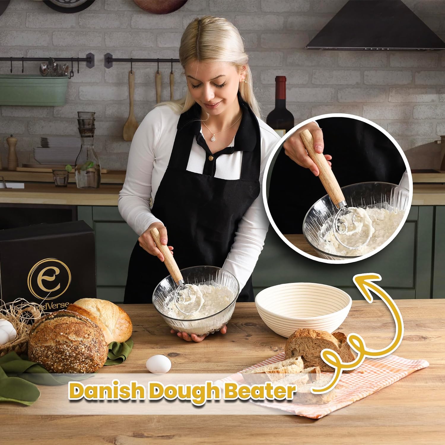 Sourdough Proofing Basket - Round 9 Inch Bread Baking Tool C8648