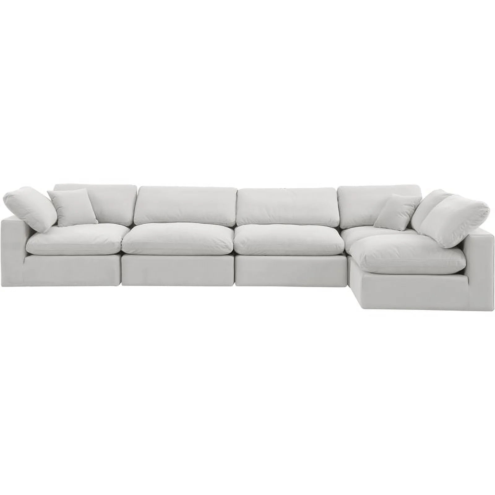 Cream Velvet Modular Sectional C1935